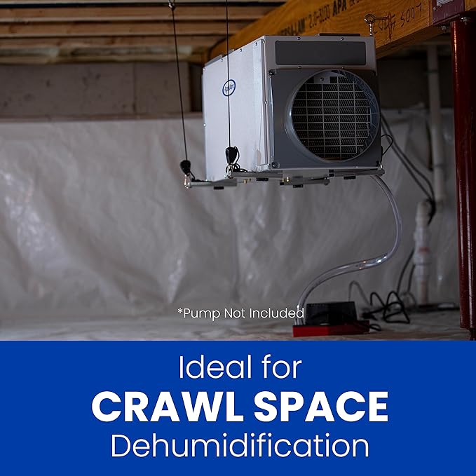 AprilAire E070W Smart Wi-Fi Crawl Space Dehumidifier, 70-Pint Commercial Whole-House Dehumidifier for Basement, Crawlspace & Home up to 2,200 Sq. Ft. with Pump, Drain Hose, Hanging Kit, MERV 11 Filter - Image 13