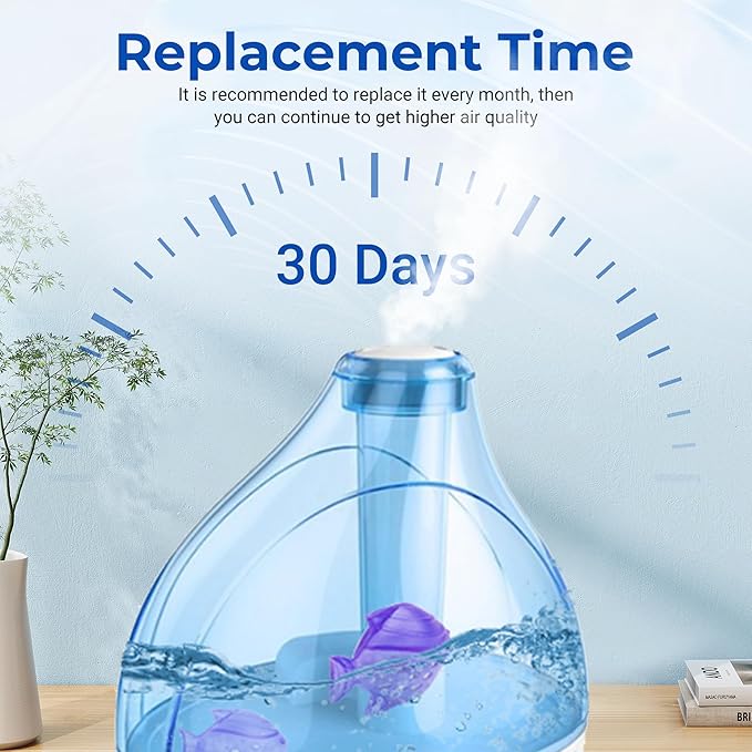 Funmit Humidifier Cleaning Fish, 6 Pack Humidifier Cleaner for Humidifiers and Fish Tanks, Purifies Water, Prevents Hard Water Build-Up, Reduces Scale, Purple - Image 8