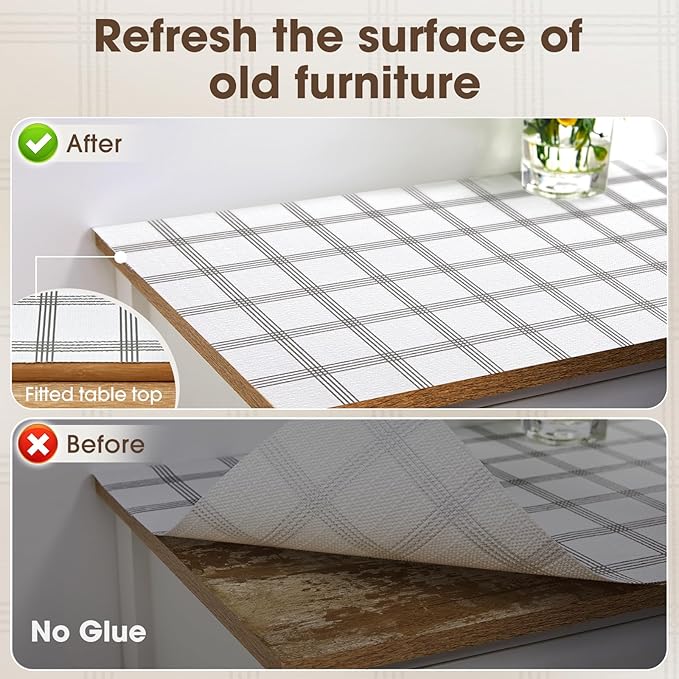 Drawer and Shelf Liner, Non-Slip Kitchen Cabinet Liners Non-Adhesive Thick Strong Grip Waterproof Washable Mats Protect Dresser Shelves Cupboard Bathroom Cabinets, White Stripes, 24IN X 30FT - Image 8