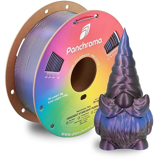 Polymaker Panchroma Gradient Starlight PLA Purple 3D Printing Filament, 1.75mm 1KG, Premium Gradient PLA, Easy to Print, AMS Compatible, Perfect for Figurines, Tabletop Models, Ornaments and Jewelry by Polymaker