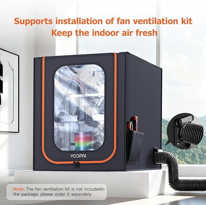 YOOPAI 3D Printer Enclosure with LED Light, Premium Dustproof Tent Constant Temperature Protective Cover for Anycubic Kobra 3 / Kobra 3 Combo/Kobra 3 V2 / Kobra 3 V2 Combo 3D Printers - Image 6