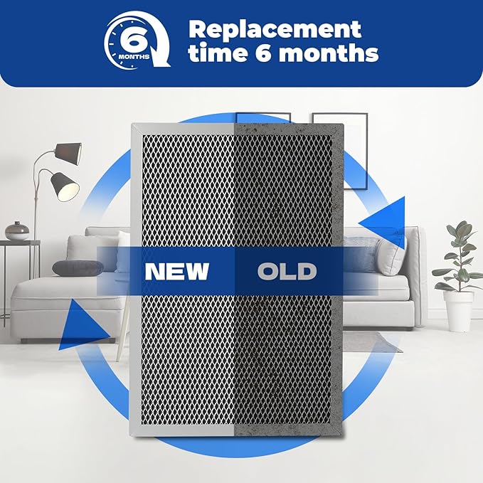2-Packs 5695 Washable MERV 8 Dehumidifier Filter 8x12x1 Compatible with AprilAire Whole-House Models 1820 1820Z E070 E070KZ E070KZM E070N E070T E070Z Replacement Filter - Image 7
