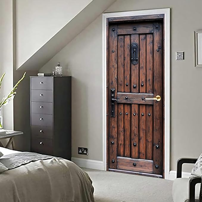 3D Door Stickers, Peel and Stick Vinyl Wallpaper, Self-Adhesive Mural for Home Decor 30.3" W x 78.7" H - Image 6