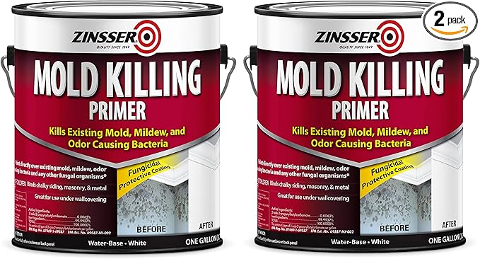 Zinsser 276049-2PK Mold Killing Primer, Gallon, White, 2 Pack by Rust-Oleum