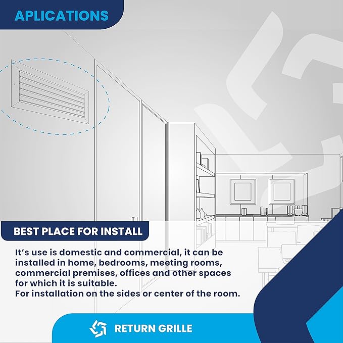 36x12 Inch (Duct Opening) Air Return Vent Cover Decorative – Premium Aluminum AC Vent Cover for Ceiling & Wall, Rustproof Grille, Ideal for Home HVAC Grille, Durable & Easy to Install by ACLAMINAIRE - Image 5