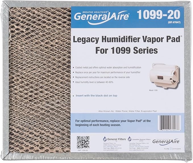 GeneralAire 1099-20 Humidifier Water Filter,Gray by GeneralAire