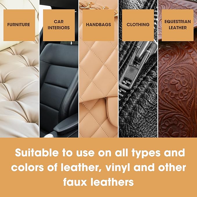 Furniture Clinic Leather Cleaner | Non-Toxic | Removes Dirt & Grime | All-Purpose Cleaning Solution for Couches, Car Seats, Purses, Shoes & Saddles | Restores All Leather Types | 17oz / 500ml - Image 7