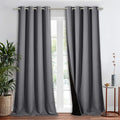 NICETOWN Total Shade Curtain and Draperie, Gray, 1 Panel, 52 inches Wide x 90 inches Long, Heavy-Duty Full Light Shading Drape with Black Liner Backing for Villa/Hall/Dorm Window by NICETOWN