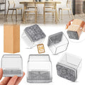 24PCS Square Chair Leg Floor Protectors, Furniture Sliders, Chair Leg Protectors for Hardwood Floors, Non-Slip Felt Furniture Pads, Silicone Cap Covers to Protect Floors, (Fit 1.5" - 2") by Indemo