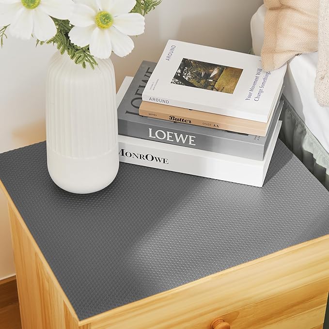 100% EVA Shelf Liner for Kitchen Cabinet, 24" x 240" Drawer Liners Non Adhesive Non Slip Waterproof Plastic Paper, Dresser Pantry Bathroom Refrigerator Protector, Grey - Image 9