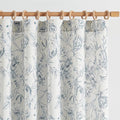 jinchan Floral Curtains 63 Inch Length Blue Flower Linen Farmhouse Curtain for Living Room French Country Vintage Curtain Rod Pocket Curtains Set 2 Panels Blue Floral Printed by JINCHAN