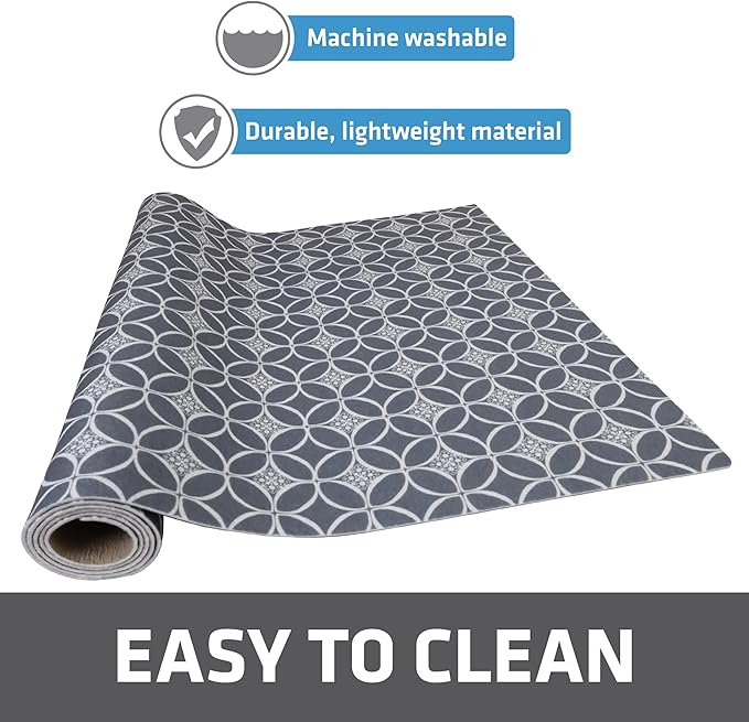 Drymate Premium XL Under Sink Mat, Waterproof Cabinet Protection Mats for Kitchen & Bathroom, Absorbent Shelf Liners, Slip-Resistant, Non-Adhesive, Machine Washable (USA Made)(24”x59”)(Indigo Grey) - Image 6
