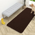 OLANLY Dog Door Mat for Muddy Paws 54x24, Absorbs Moisture and Dirt, Absorbent Non-Slip Washable Doormat, Quick Dry Chenille Mud Mat for Dogs, Entry Indoor Entryway Carpet for Inside Floor, Brown by OLANLY
