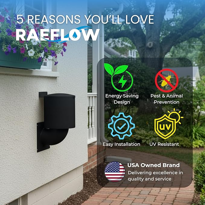 Dryer Vent Kit (Black) – 4 Inch Exterior Dryer Vent Cover with 3FT Vent Hose, 2 Hose Clamps, Tape & Screws | Energy Saving & Pest Resistant - Image 5