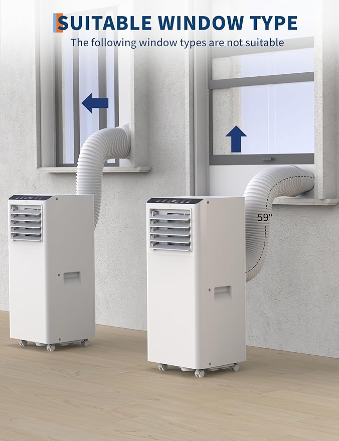 8,000 BTU Portable Air Conditioners,3 in-1 Portable AC Unit with Follow me Mode,Stand up AC Unit up to 350 sq.ft,Remote Control,24H Timer,for Room Office Garage - Image 6