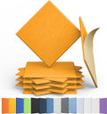 12 Pack Acoustic Panels Self Adhesive Sound Proof Foam, High Density Sound Acoustic Panel, 12X12X0.4 Inch Square Panels in Home, Office, Reccording Room, Studio,and more(Orange) by Amantech