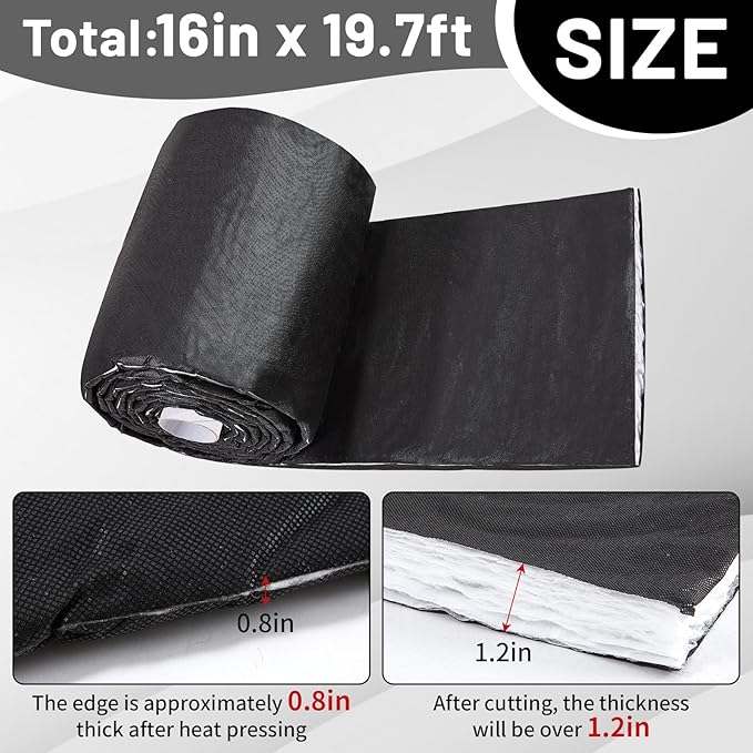 16in x 19.7ft Van Insulation, Soundproof Thermal Barrier for Camper Van Conversions for Various Sizes of Rvs and Trucks - Image 2