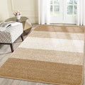 Smiry Dog Door Mat for Muddy Paws, Absorbs Moisture and Dirt, Low-Profile Entryway Mat with Non-Slip Backing, Entry Indoor Outdoor Doormat for Inside Floor (71x47 Inches, Beige, Striped) by Smiry