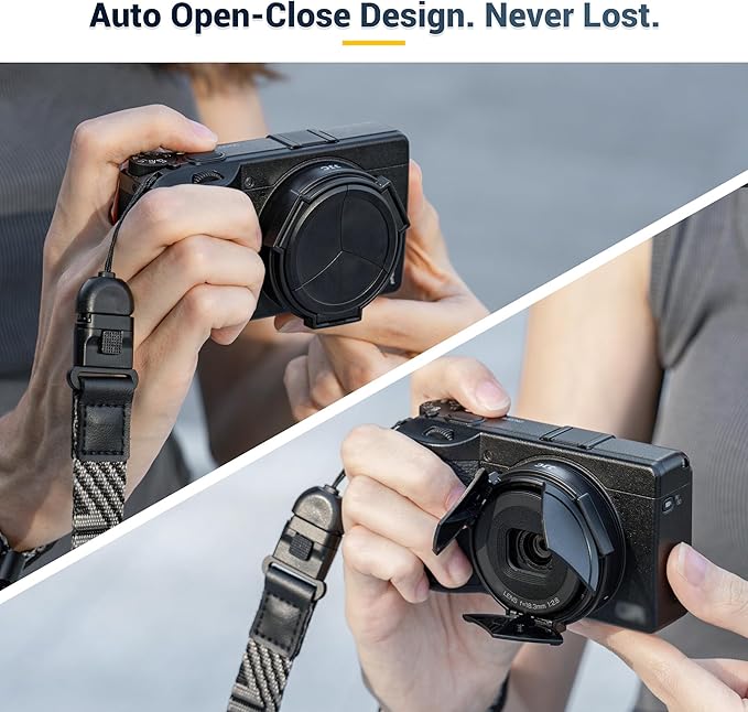 JJC Auto Open and Close Lens Cap Cover for Ricoh GR IV GRIV GR4 HDF Monochrome Digital Camera, Dustproof and Anti-Scratch Lens Protector with No Vignetting, Accessories for Ricoh GR 4 - Image 5