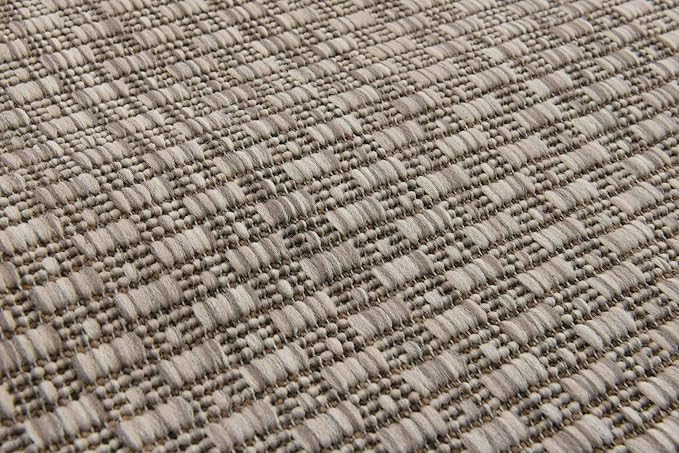 Unique Loom Collection Casual Transitional Solid Heathered Indoor/Outdoor Flatweave Area Rug (2' x 6' 1" Runner, Beige/Ivory) - Image 6