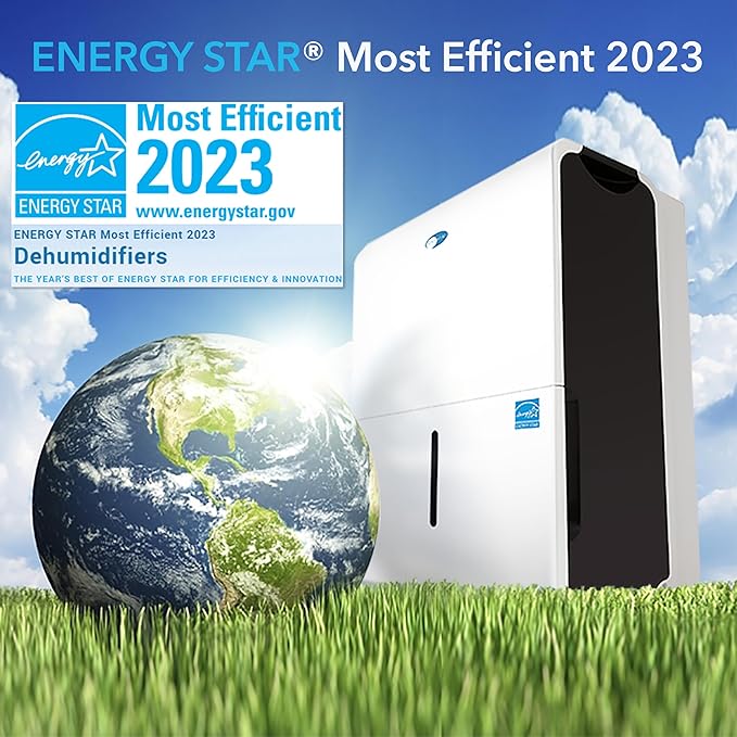 Whynter Energy Star RPD-506EWP 50 Pint High Capacity Portable Dehumidifier with Pump up to 4000 sq ft, White w/Black sides - Image 4