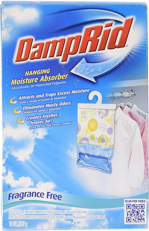 Damp Rid FG80FF Fragrance Free Hanging Moisture Absorber by DampRid