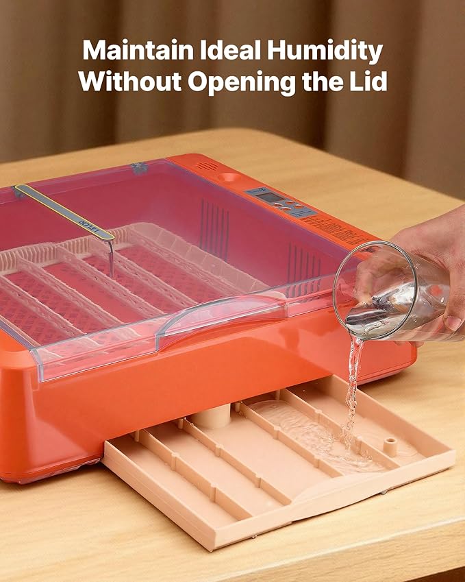 VEVOR 36 Egg Incubator, Automatic Egg Turner with LED Candler & Water Tray, Temperature & Humidity Control, 360° View Clear Window, Poultry Eggs Incubators for Hatching Chicks Ducks Goose Quails - Image 3