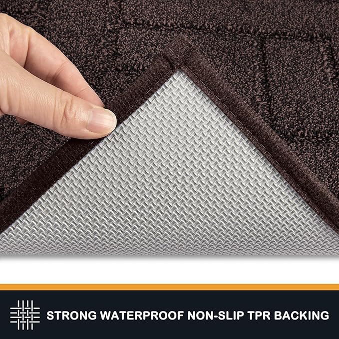 PURRUGS Dirt Trapping Door Mat 24" x 35.5", Non-Slip Machine Washable Entry Rug, Dog Doormat, Indoor Front Door Mat, Super Absorbent Entryway Rug for Muddy Shoes & Paws, Brown - Image 4