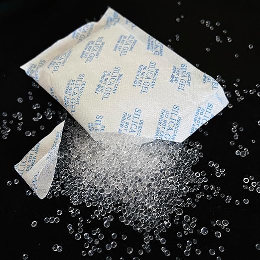 Silica Gel Packets,100 Gram 10 Packets Desiccant Packs, Moisture Absorbers, Rechargeable Silica Gel Car Dehumidifier, Reactivated Silica Gel Desiccant Packets, Safe Dehumidifier Bags for Storage - Image 2