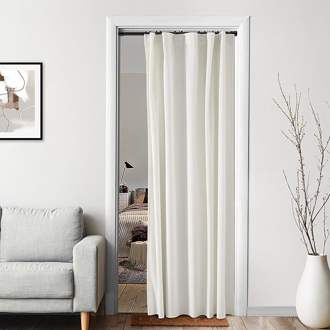 XTMYI Velvet Closet Curtain for Open Closet, Soft Doorway Curtain Panel, Privacy & Thermal Cover for Bedroom, 80 Inches Long by %E2%80%9CX%E2%80%9Dforextremeperfection