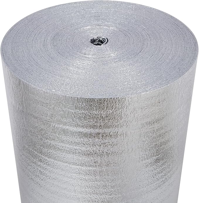 SmartSHIELD -1.5mm 48" x200ft Reflective Insulation roll 800 Sq. Ft., Foam Core Radiant Barrier, Thermal Insulation Shield - Foil / Foil - Image 4