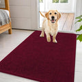 OLANLY Dog Door Mat for Muddy Paws 44x32, Absorbs Moisture and Dirt, Absorbent Non-Slip Washable Doormat, Quick Dry Chenille Mud Mat for Dogs, Entry Indoor Entryway Carpet for Inside Floor, Burgundy by OLANLY