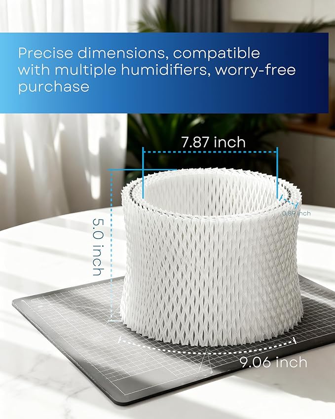 WF2 Humidifier Filter for Vicks V3100 V3500N V3700 V3800 V3900 Kaz 3020 Sunbeam 1118 Series, Fit for Honeywell HCM-350 HCM-630 Relion WA-8D Enviracaire ECM-500, Pack of 6 - Image 7