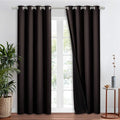 NICETOWN High-End Thermal Curtains, Full Blackout Curtain 84 inches Long for Dining Room, Soundproof Window Treatment Drape for Hall Room, Brown, 52 inches Wide Per Panel, 1 Panel by NICETOWN