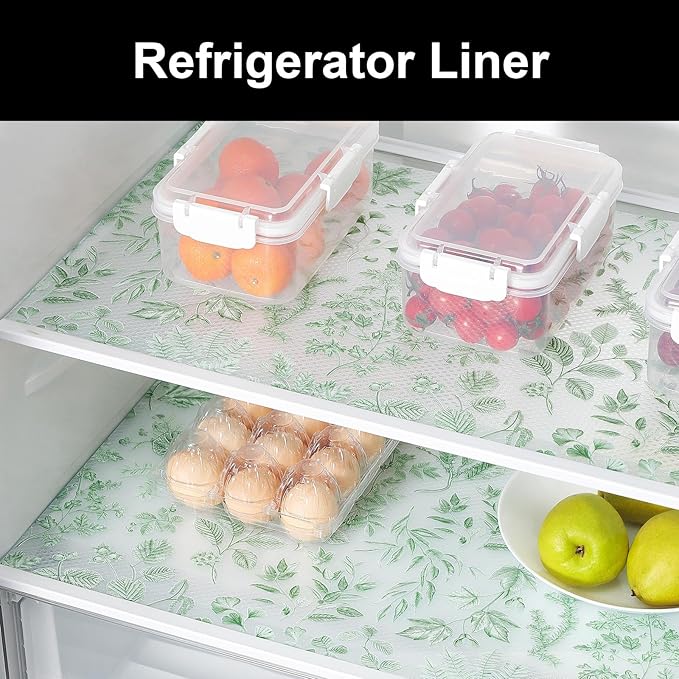 Cooyes Shelf Liner Drawer Liners, Shelf Liners for Kitchen Cabinets, Non Adhesive Cabinet Liner, EVA Waterproof Non-Slip Refrigerator Liners for Kitchen, Drawer（17.5" W x 360" L） - Image 5