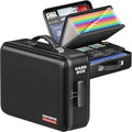 Fireproof Document Box, Hard Case Highly Flame-Resistant Fire Proof Waterproof File Organizer with Lock, Portable Fire Safe for Important Documents & Valuables Storage (Black, ‎15"*11"*5") by BigPonPon