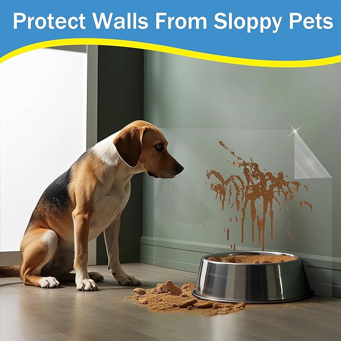 Clear Wall Protector, Non Adhesive Static Cling Removable Contact Paper, Plastic Stickers for Kitchen & Office from Trash, Chair Back, Wallpaper, Furniture, Door Scratch Dog Cat 6.6ft - Image 3