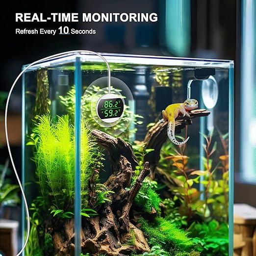 USB Power Supply LED Digital Reptile Thermometer Hygrometer, 10s Refresh Speed, 1.8 High Precision, Terrarium Thermometers - Image 4