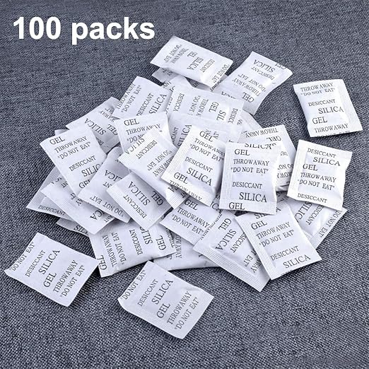 1 Gram Silica Gel Desiccant Bags for Safes, Gun Safe Desiccant Dehumidifiers Packs Moisture Absorber Packets for Closet Cloth Shoe, 100pcs - Image 2
