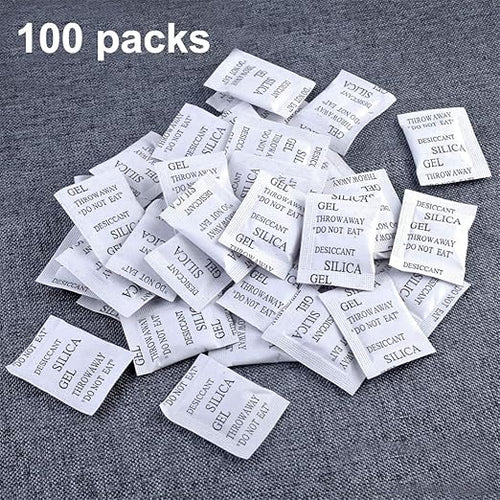 1 Gram Silica Gel Desiccant Bags for Safes, Gun Safe Desiccant Dehumidifiers Packs Moisture Absorber Packets for Closet Cloth Shoe, 100pcs - Image 2