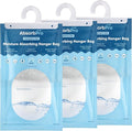 Moisture Absorbing Hanger Bag Fragrance Free - 3-Pack - 16 oz Hanging Dehumidifying Packs for Home, Kitchen, Bedroom, Bathroom, Closet, Small Rooms, Cars by AbsorbPro