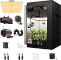 Spider Farmer Grow Tent Kit Complete 4x4ft SF4000 Dimmable Samsung LM301H EVO LED Diodes, 450W Complete System 4x4x6.6 Grow Tent Set 48"x48"x80" with 6" Ventilation System & 6'' Clip Fan by SpiderFarmer