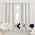NICETOWN 100% Absolutely Blackout Linen Curtains with Thermal Insulated White Liner, Ivory, 52" W x 63" L, Set of 2, Burlap Textured Textured Linen Look Privacy Window Treatment for Kitchen by NICETOWN