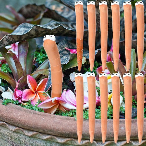 12 Pcs Water Sensor Ceramic Worm The Potting Shed Worm Water Sensor Plant Decoration Moisture Monitor Gardening Houseplant Humidity Meter Fun Gardening Gift for Your Potted Plant (6 Inch) by Relaxweex