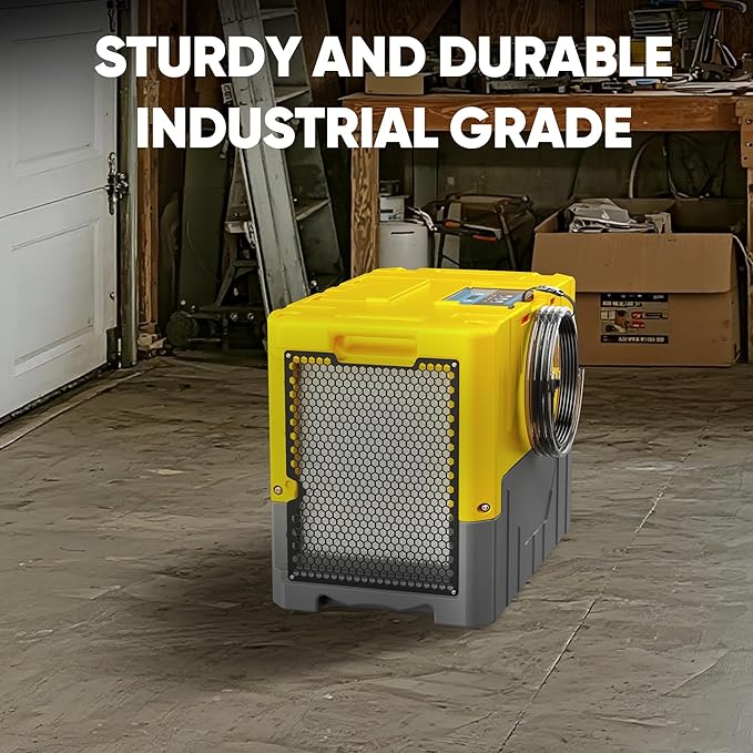 190Pints High Efficiency Commercial Dehumidifier for Basements-6000 Sq.Ft. Industrial Grade Dehumidifiers with Pump & Drain Hose for Crawl Spaces Water Damage Restoration-Auto Defrost-2PC - Image 7