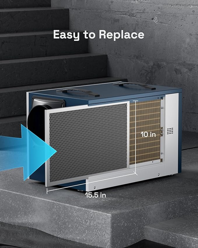 Product Image HBN 125 Pints Commercial Dehumidifier with Pump and Drain Hose, Industrial Dehumidifier for Basement and Crawl Space up to 5900 Sq. Ft, Large Capacity, Washable Filter - Image 8