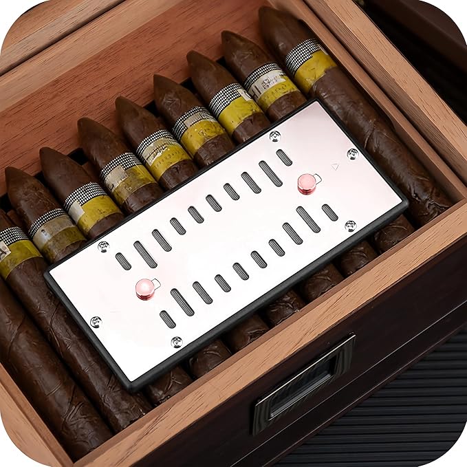Cigar Humidifier, Stainless Steel Panel Adjustable Humidity Cigar Room,(1PCS) Rectangle Cigar Humidifier for Humidor for Tobacco Moisturizing and Increased Humidity Keep Leaf Fresh,6.1 Inch - Image 8