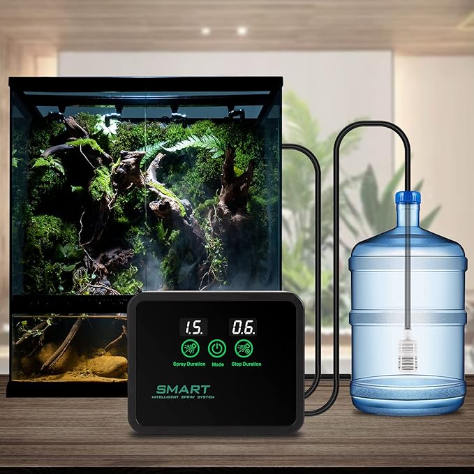 Reptile fogger Smart Spray System, Reptile Humidifiers Automatic with Timer, Reptile Mister with 360°Adjustable Misting Nozzles for Terrariums Amphibian Lizard Snake Frog Plants - Image 8