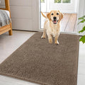 OLANLY Dog Door Mat for Muddy Paws 44x32, Absorbs Moisture and Dirt, Absorbent Non-Slip Washable Doormat, Quick Dry Chenille Mud Mat for Dogs, Entry Indoor Entryway Carpet for Inside Floor, Tan by OLANLY