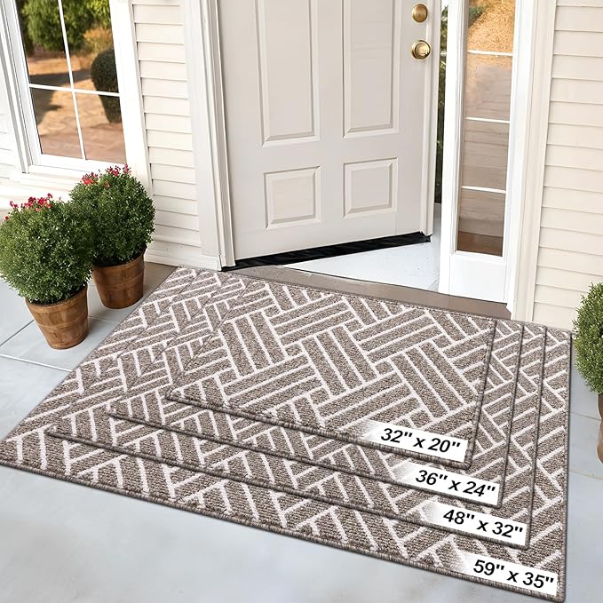 OLANLY Indoor Door Mat, 36x24 Inch, Dirt Resistant and Absorbent, Non-Slip Rubber Backing Floor Mats, Easy Clean Low-Profile Doormat for Entryway, Front Door, and Inside Entrance, Khaki - Image 7